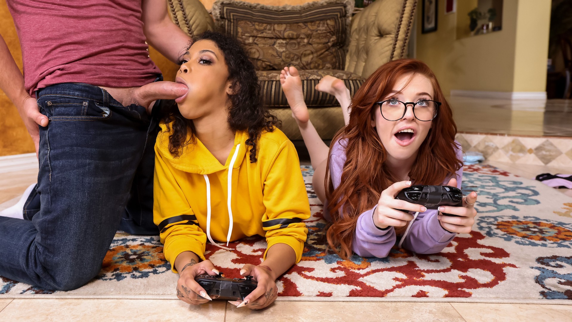 Gaming threesome
